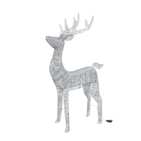 1.6m Glitter Twist Silver Twinkling Reindeer Christmas Silhouette - 3