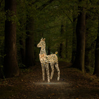 1.1m Glitter Twist Gold Twinkling Fawn Christmas Silhouette - 2