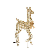 1.35m Glitter Twist Gold Twinkling Doe Christmas Silhouette - 4