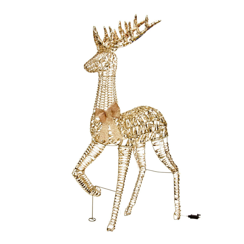 1.50m Glitter Twist Gold Twinkling Stag Christmas Silhouette