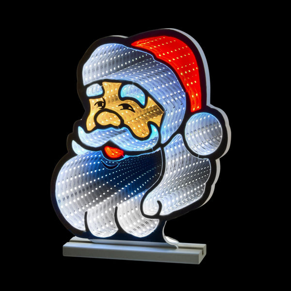 40cm Jolly Santa Face Christmas Infinity Light