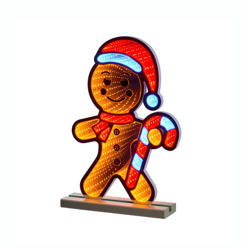 40cm Mr Gingerbread Christmas Infinity Light