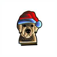 40cm Dog in Santa Hat Christmas Infinity Light - 3