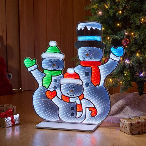 63cm Frosty the Snowman Family Magical Christmas Infinity Light