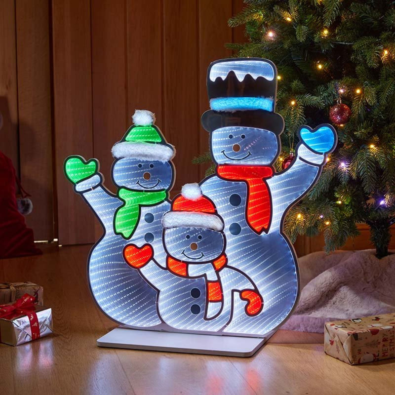 63cm Frosty the Snowman Family Magical Christmas Infinity Light