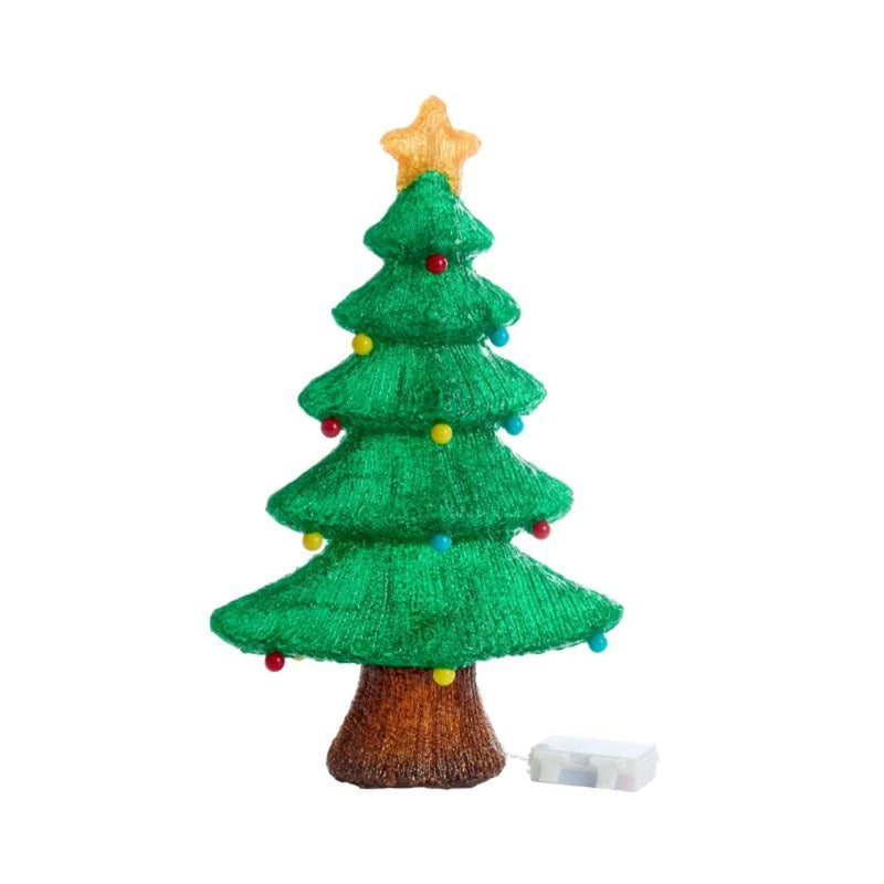 Inlit Acrylic Bauble Tree with 60 Ice White LEDs