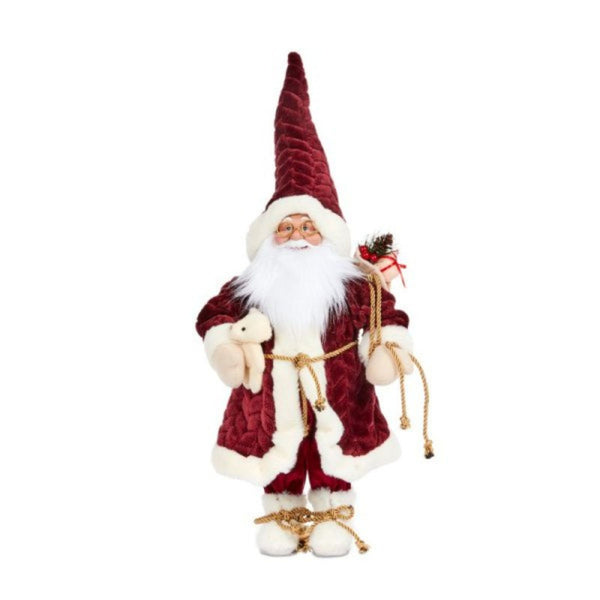 85cm Burgundy Papa Noel Mega Free Standing Santa