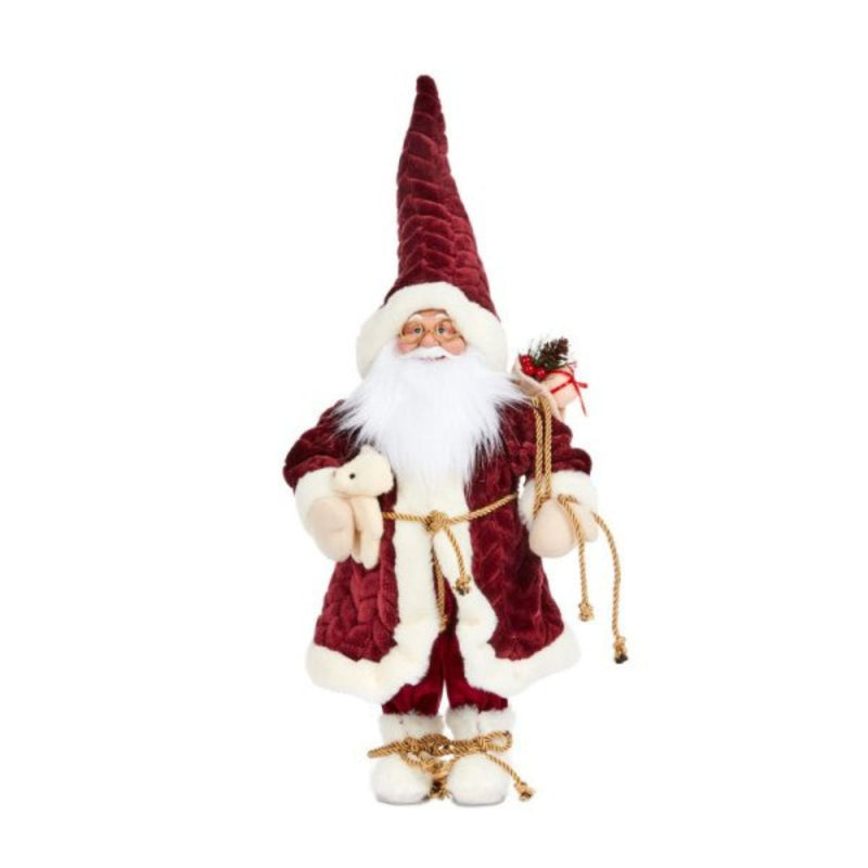 85cm Burgundy Papa Noel Mega Free Standing Santa