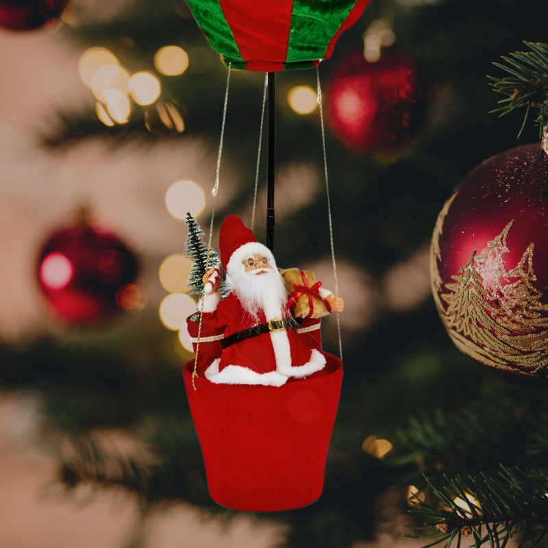 Three Kings Santa's Hot Air Balloon Hanging Christmas Decoration