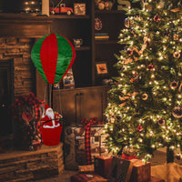 1m Red and Green Hot Air Balloon Free Standing Santa - 3