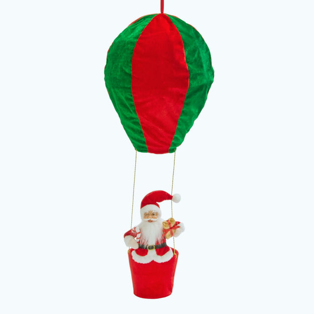 1m Red and Green Hot Air Balloon Free Standing Santa