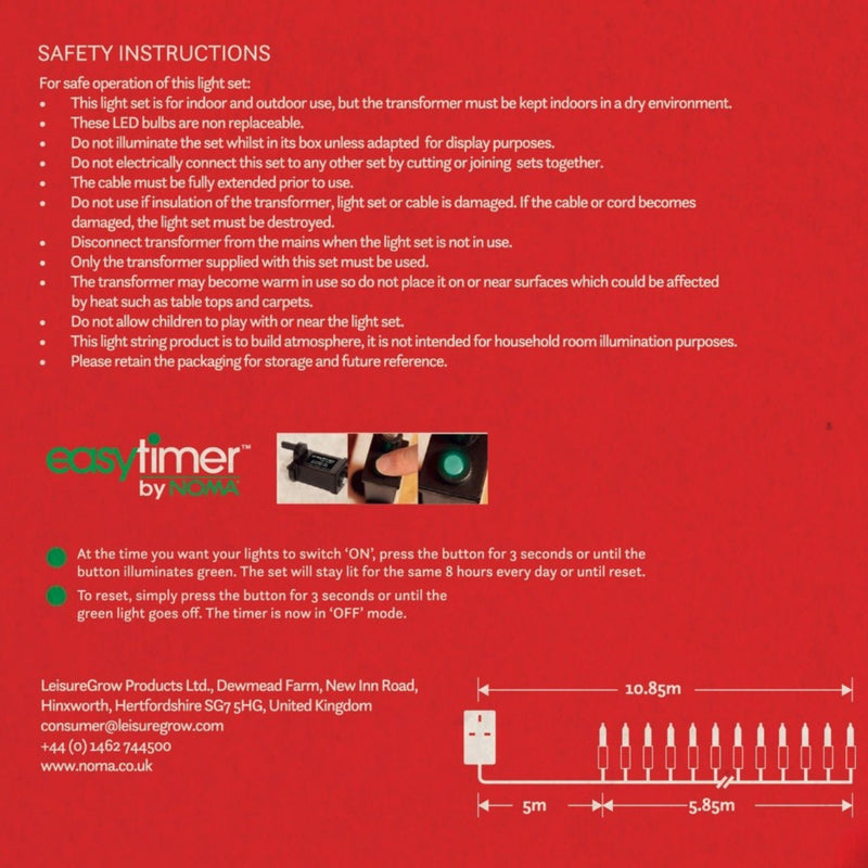 40 LED Canterbury Bell Multi Coloured Retro Christmas Lights