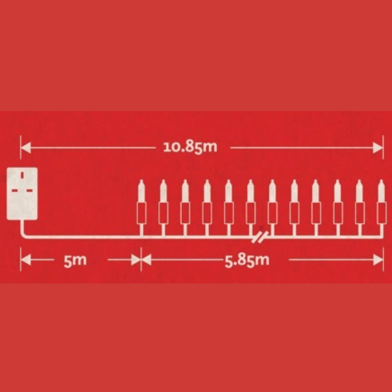 40 LED Canterbury Bell Multi Coloured Retro Christmas Lights