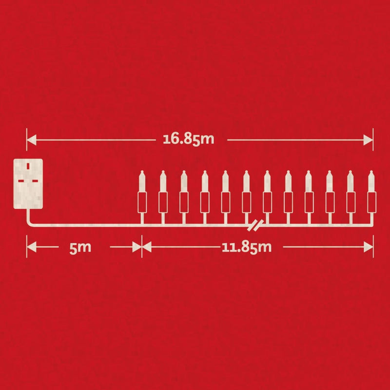 80 LED Canterbury Bell Multi Coloured Retro Christmas Lights