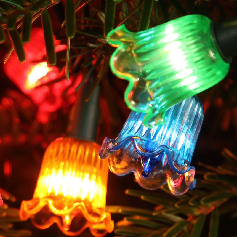 80 LED Canterbury Bell Multi Coloured Retro Christmas Lights