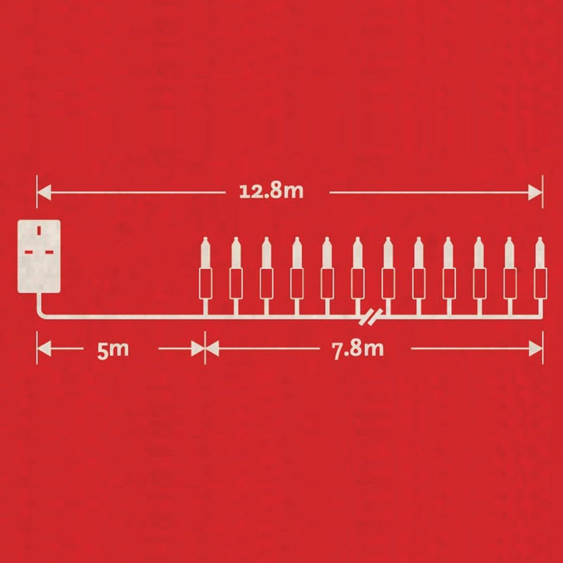 40 LED Victorian Lantern Multi Coloured Retro Fairy Christmas Lights
