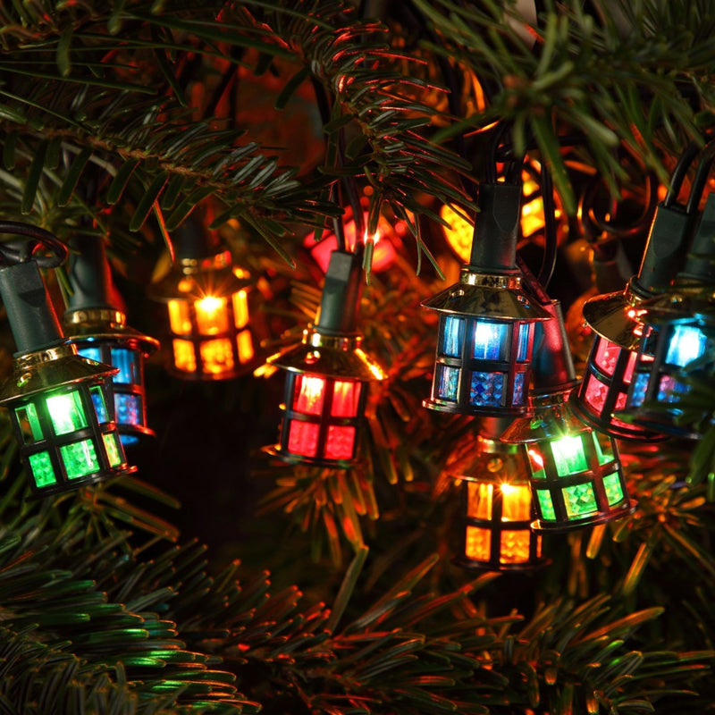 40 LED Victorian Lantern Multi Coloured Retro Fairy Christmas Lights