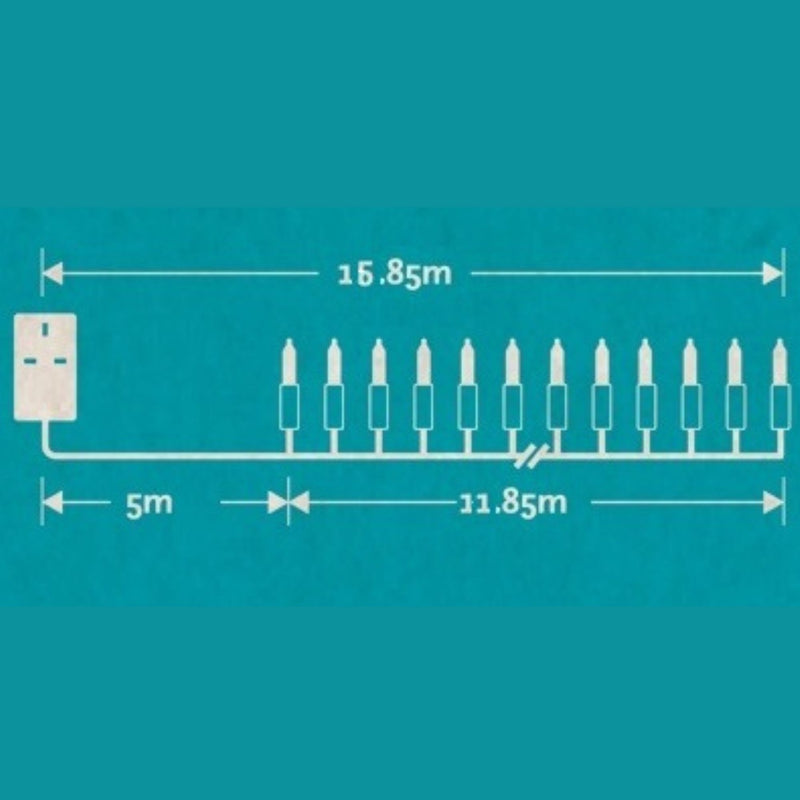 80 LED Multi Coloured Classic Retro Fairy Christmas Lights