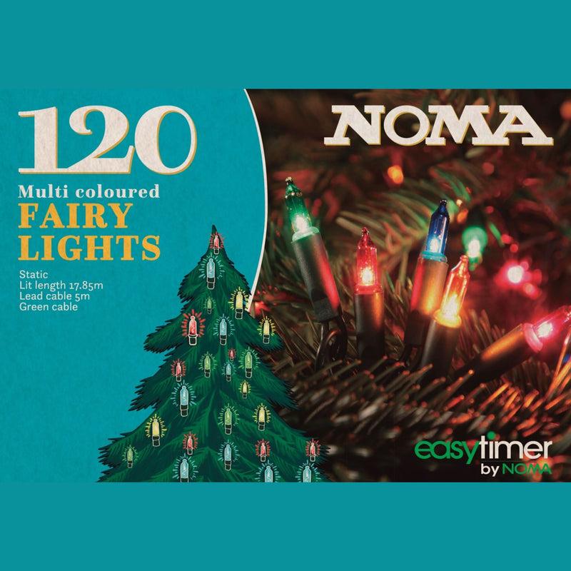 120 LED Multi Coloured Classic Retro Fairy Christmas Lights