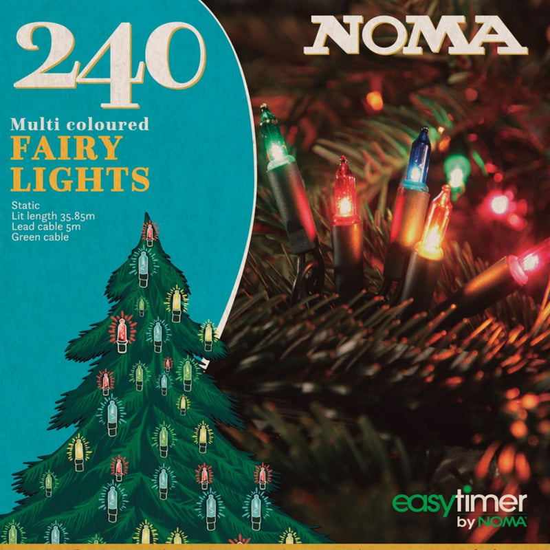 240 LED Multi Coloured Classic Retro Fairy String Lights