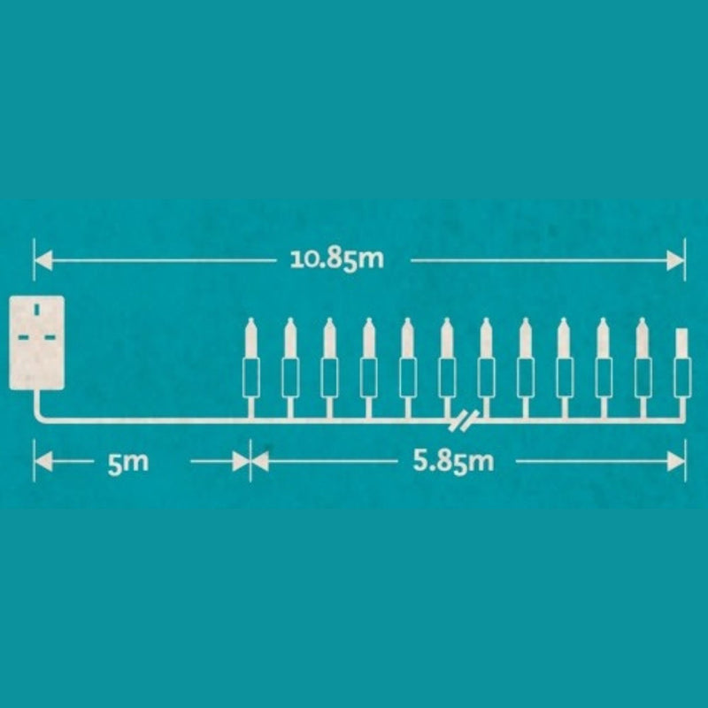 40 LED Classic Warm White Retro Fairy Christmas Lights