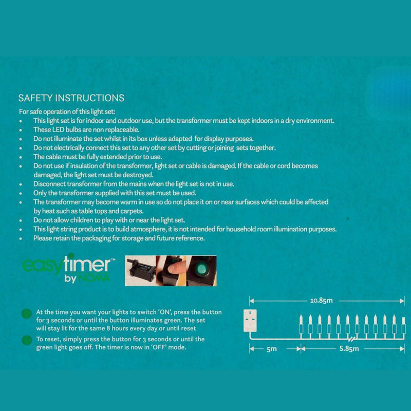 40 LED Multi Coloured Classic Retro Fairy Christmas Lights