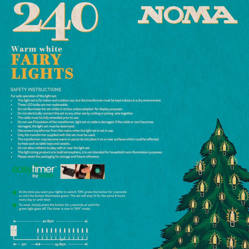 240 LED Classic Warm White Retro Fairy Christmas Lights
