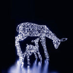 70cm Woburn Deer and Fawn with 460 White LED Outdoor Silhouette