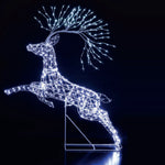 1.5m Richmond Leaping Stag with 528 White LED Outdoor Silhouette