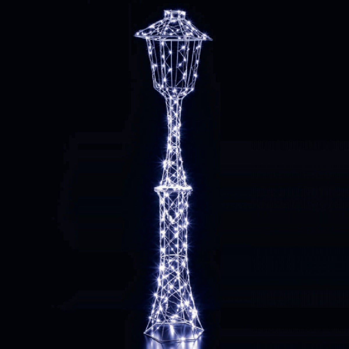 1.5m Dickensian Lamp Post with 260 White LED Christmas Silhouette