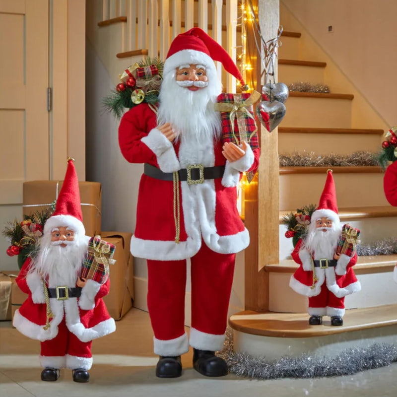 1.1m Luxury Giant Standing Santa with Red Suit Display