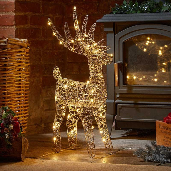 43cm Golden Weave Christmas Wonder Deer