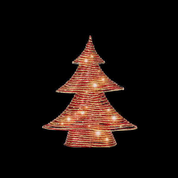 40cm Red and Gold Twist LED Wonder Christmas Tree