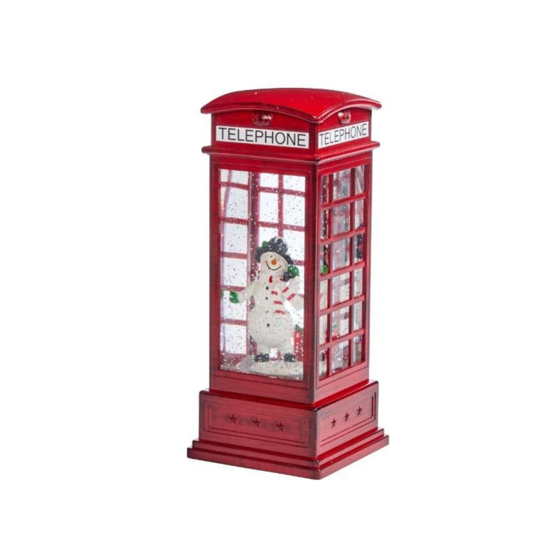 Telephone Box Frosty the Snowman Snow Swirl Water Spinner