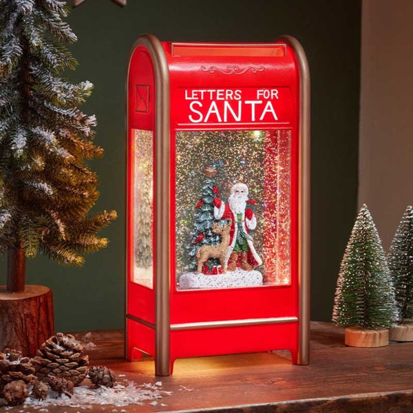 Santa's Postbox Snow Swirl Magical Water Spinner
