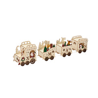 Santa's Express Festive In Lit Wooden Train Christmas Scene - 2