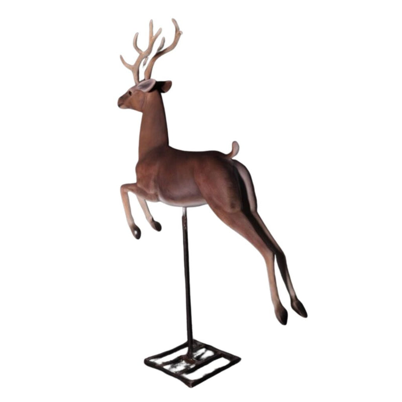 2.15m Painted Reindeer on Stand Commercial Christmas Display Prop