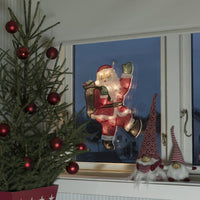 LED Santa with Presents Silhouette Window Display