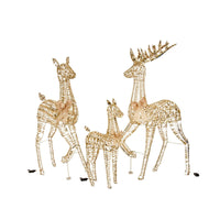 1.1m Glitter Twist Gold Twinkling Fawn Christmas Silhouette - 3