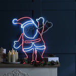 61cm Neon Flex Waving Santa Christmas Silhouette