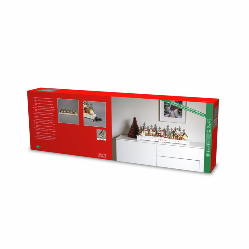 25cm Santa's Village Wooden LED Lit Village Scene