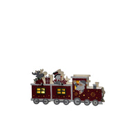 LED Lit Wooden Christmas Train with Santa Snowman and Reindeer - 3