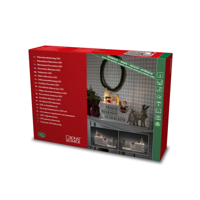 Christmas Advent Calendar with Santa in his Sleigh