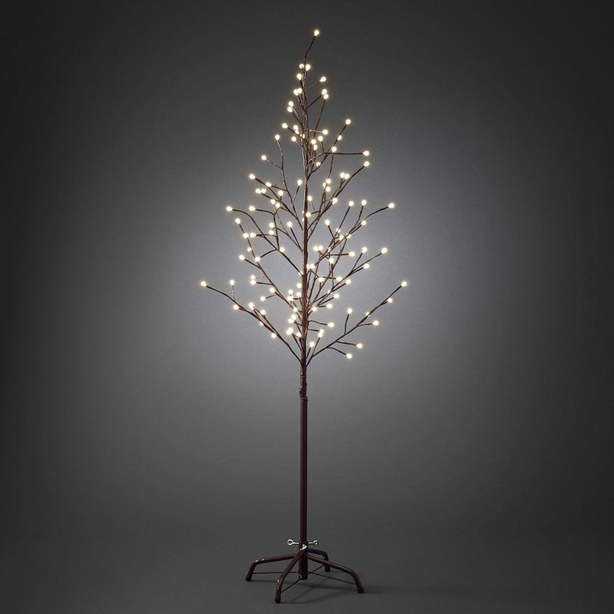 1.5m Brown Twig Christmas Tree with 120 Warm White LEDs