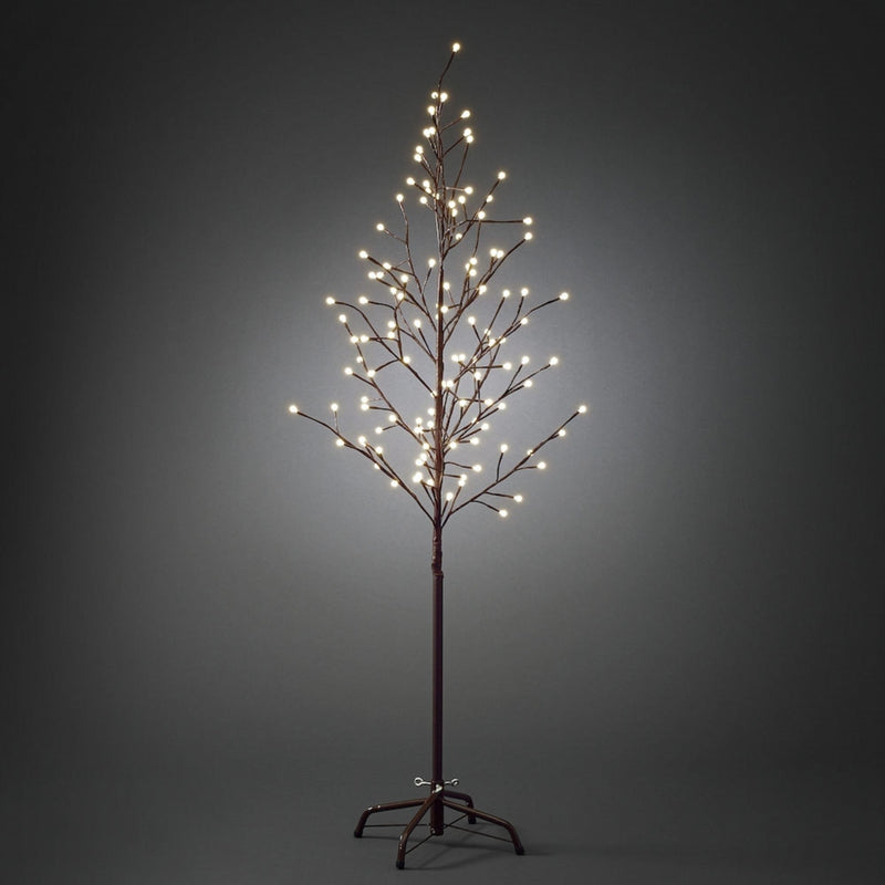 1.5m Brown Twig Christmas Tree with 120 Warm White LEDs
