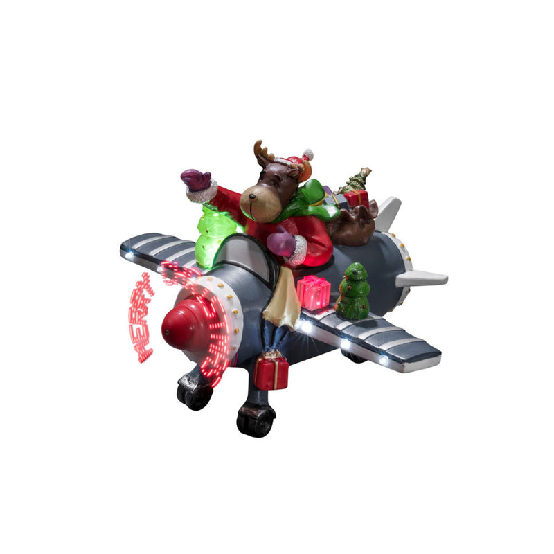25cm Merry Christmas Reindeer in Aircraft Table Top Light