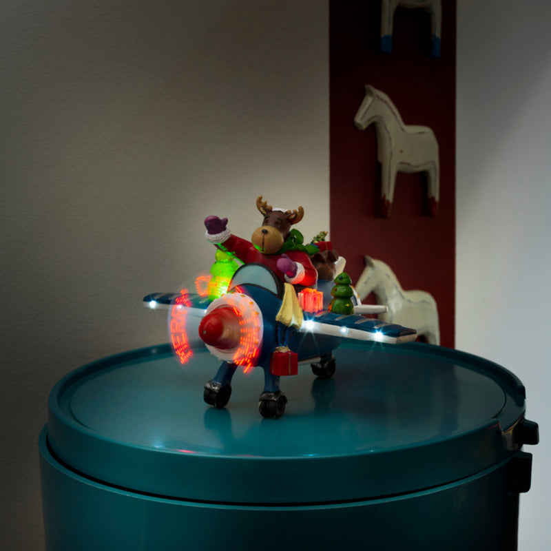 25cm Merry Christmas Reindeer in Aircraft Table Top Light