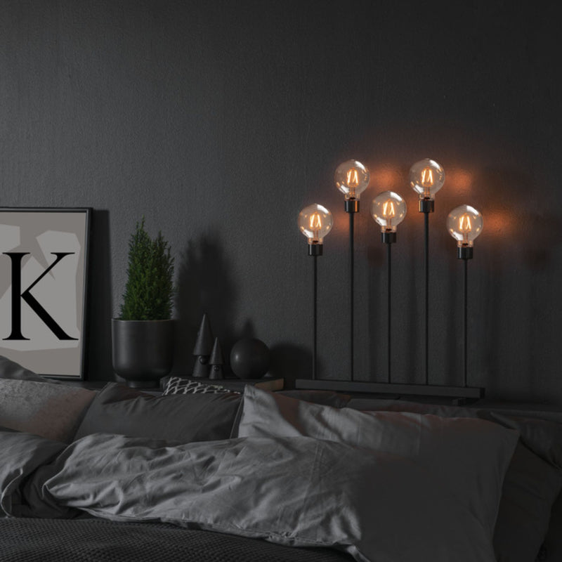 Amber Bulb Modern Minimal Candle Bridge with 5 LED Lights