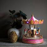Animated Musical Lit Christmas Carousel