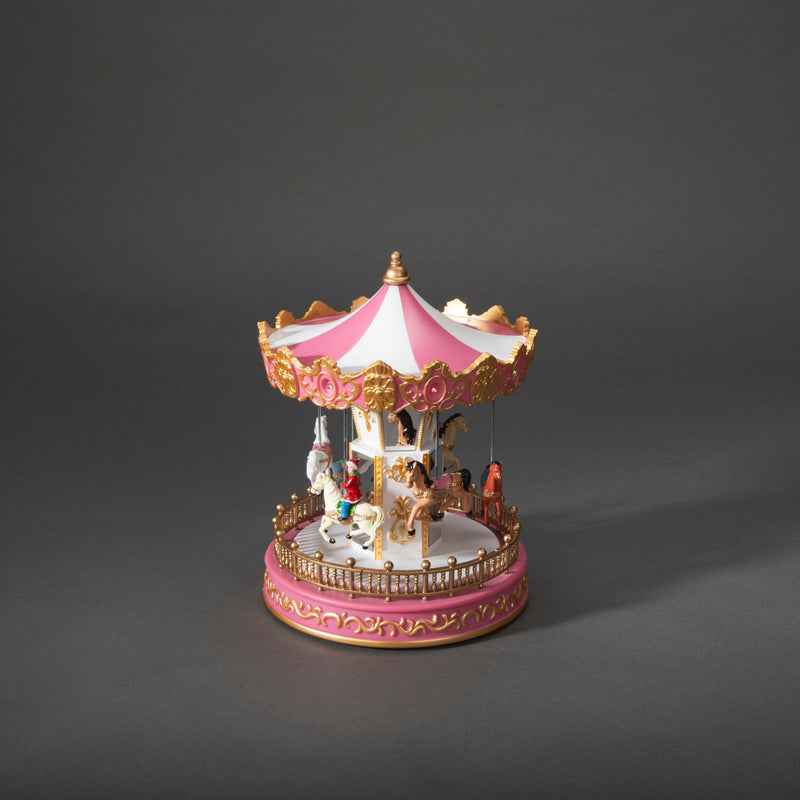 Animated Musical Lit Christmas Carousel